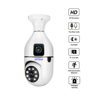 MTStar 2MP Dual Lens CCTV P2p Camera WiFi bulb E27 Lamp Light Panoramic IP PTZ Network Camera