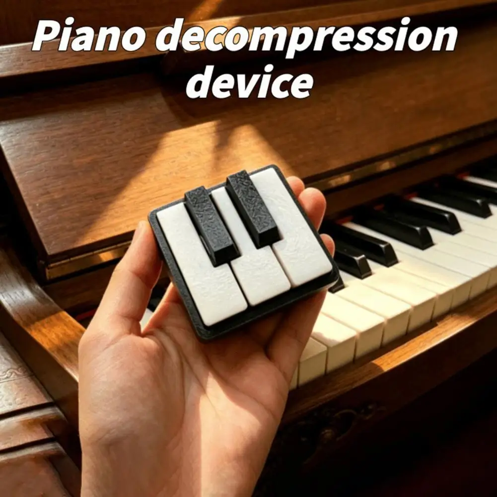 3d Printed Keychain 3d Printed Mini Piano Keychain Pendant Stress Relief Toy with Smooth Buttons Metal Ring Accessory for Music