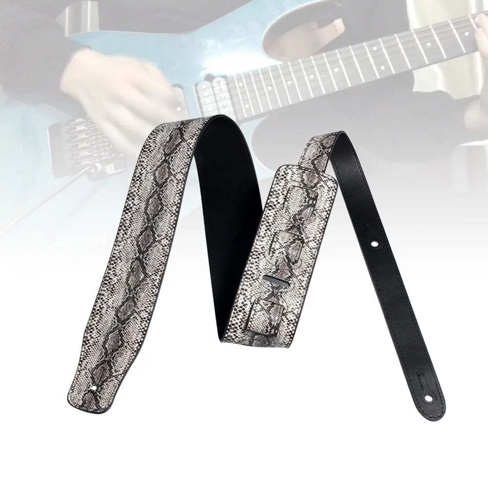 

PU Guitar Strap Snakeskin Texture Adjustable Electric Guitar Strap Creative Design Elegance Attitude Towards Life