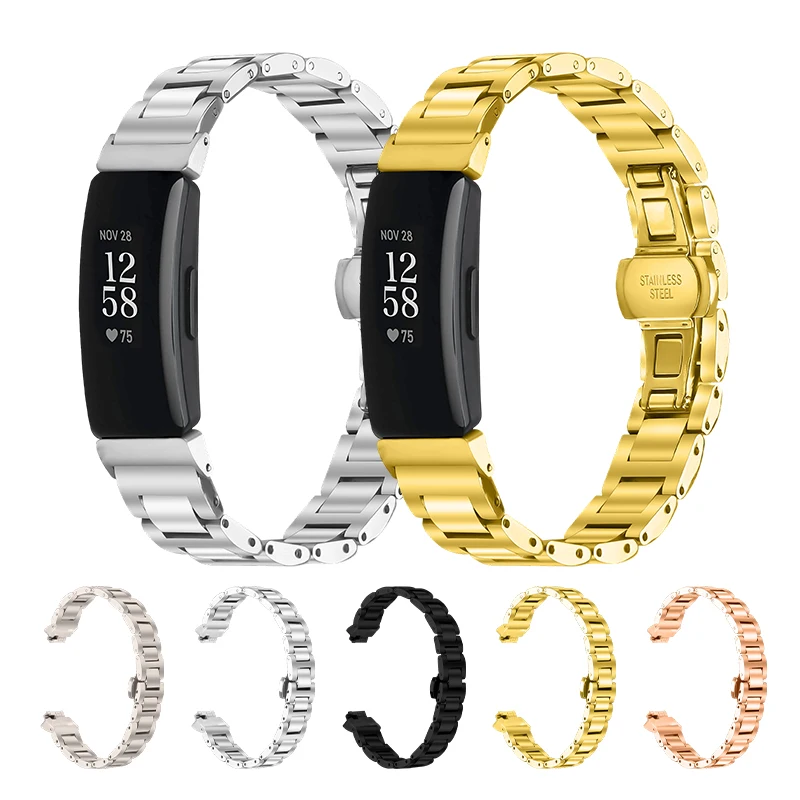 

Ремешок для часов Fitbit Inspire 2 1, ремешок для умных часов Correa, браслет из нержавеющей стали для Fitbit Inspire 2 1, металлический браслет