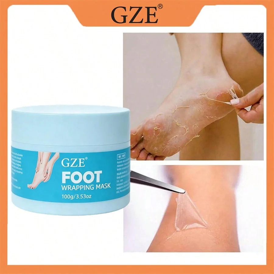 GZE Peel Off Foot Wrapping Mask, Exfoliating Hydrating Foot Peel Mask, Remove Dead Skin Calluses, Repair Cracked Rough Dry Heels