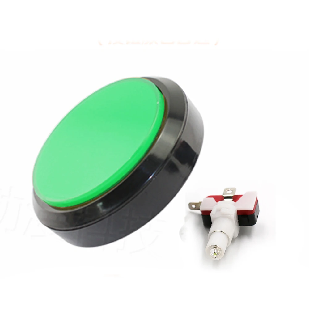 Bouton LED Arcade 100mm – Éclairé Rouge – Micro-Interrupteur – Pour Bornes Jeux – DIY Arcade