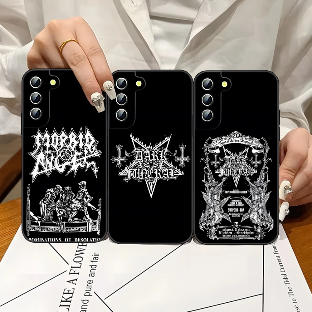 Heavy Metal Dark Funeral Band Phone Case For Samsung S24 Ultra S22 S23 S20 Fe S21 Plus Galaxy A54 A34 A24 A53 M54 Note 20  Cover