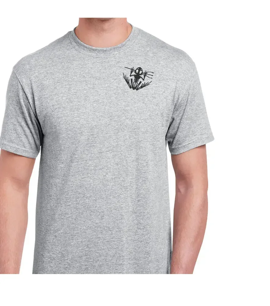 Футболка мужская с логотипом кости лягушки из 100% хлопка с круглым вырезом и коротким рукавом