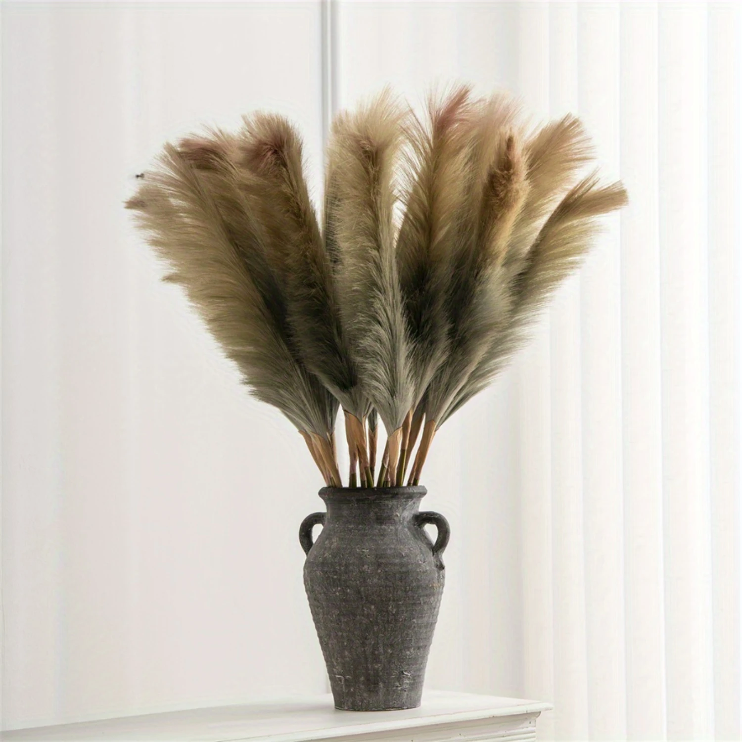 Идеально подходит для свадебной вечеринки, дня рождения, Дня святого Валентина, подарка на День матери — большие мягкие пушистые натуральные искусственные 31,5-дюймовые искусственные пампасы