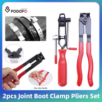 Podofo Car Banding Tool Kit 2pcs Joint Boot Clamp Pliers Set Hose Band Cut-off Pliers Car Banding Tool Kit With Cutter Ear Boot