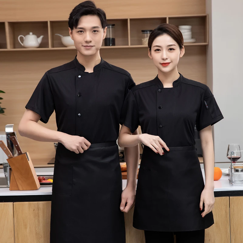 Catering Cucina Giacca da cucina Elastico ad asciugatura rapida Uniforme da chef Tuta in rete traspirante Abbigliamento per alimenti Panetteria Café Camicia da lavoro