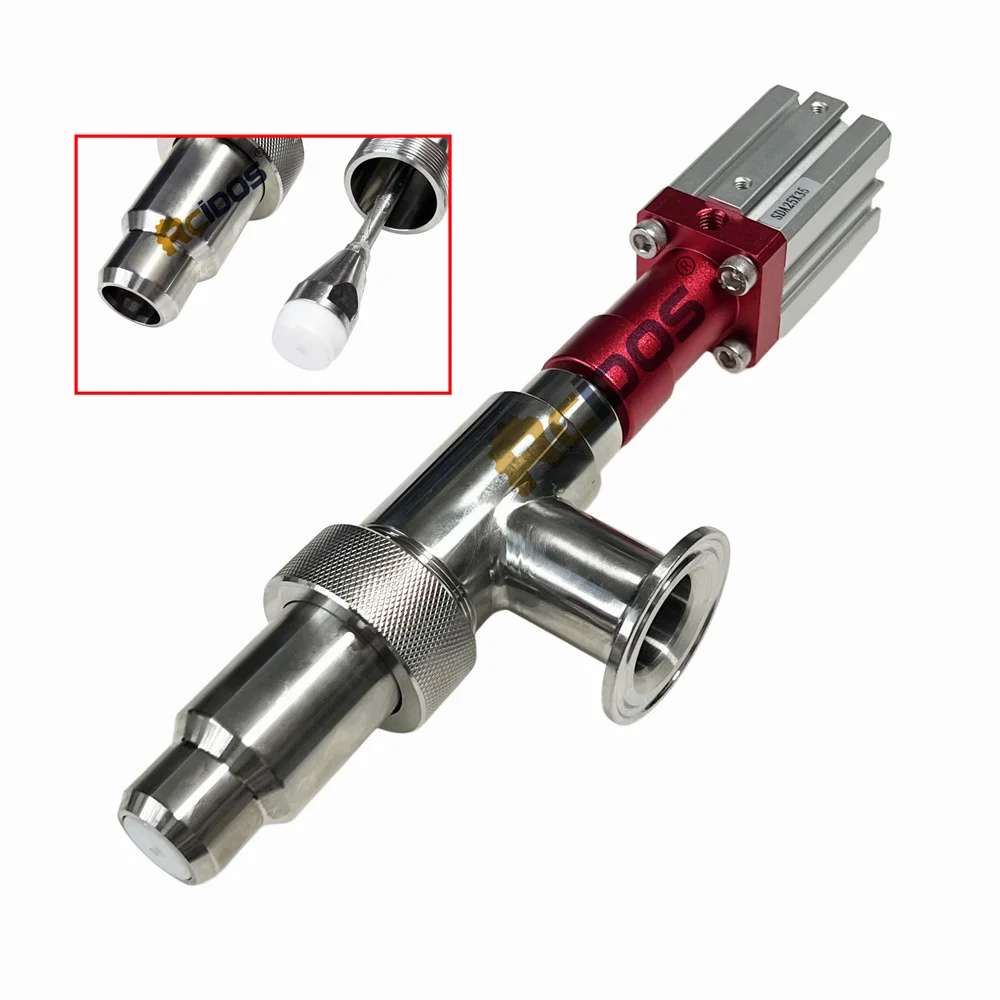 

RCIDOS Chuck 50,5 Пневматическая противокапельная наполнительная головка, разрядная насадка для разливочной машины из нержавеющей стали 304SUS, цена 1 шт.