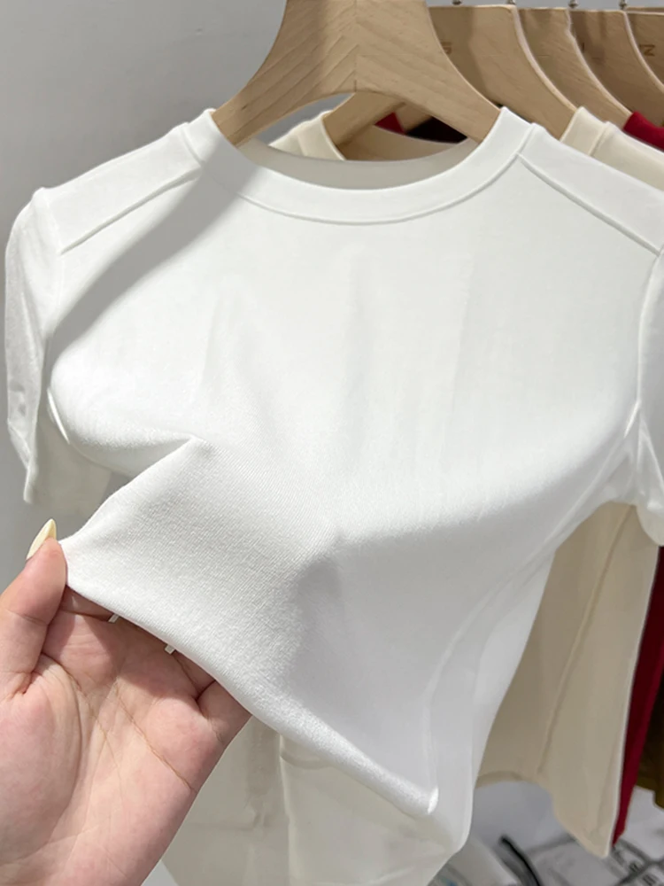 AOSSVIAO Summer white T-shirt Cotton female short-sleeved student versatile loose half-sleeve t-shirt Harajuku top trend