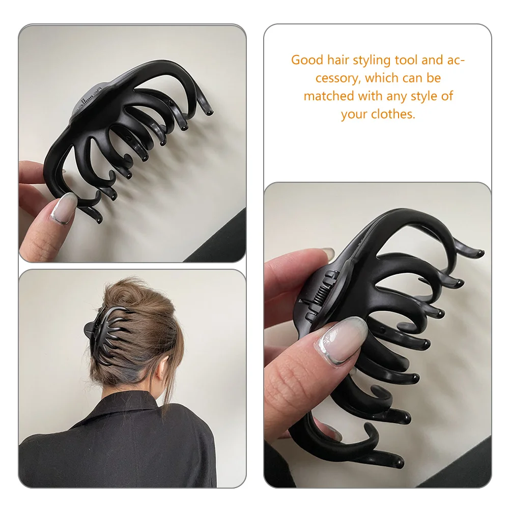 

2pcs Durable Plastic Resin Accessories Women Styling Puff Hair Clamp Tool French Hair Claw Puff French Barrette