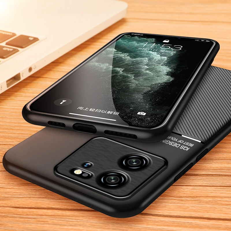 Case For Xiaomi 13T Built-in Metal Plate Support on Car Holder Shockproof Hard Cover For Xiaomi 13T Pro