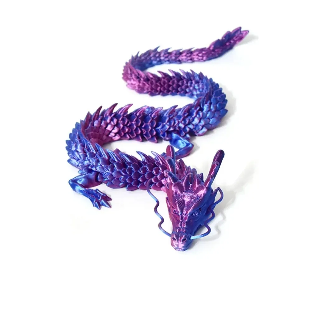88CM 3D-geprinte Gem Dragon Crystal Fidget Toy Draaibare gelede draak Cadeau voor kinderen met ADHD Perfect voor verjaardagscadeau - afbeelding 2