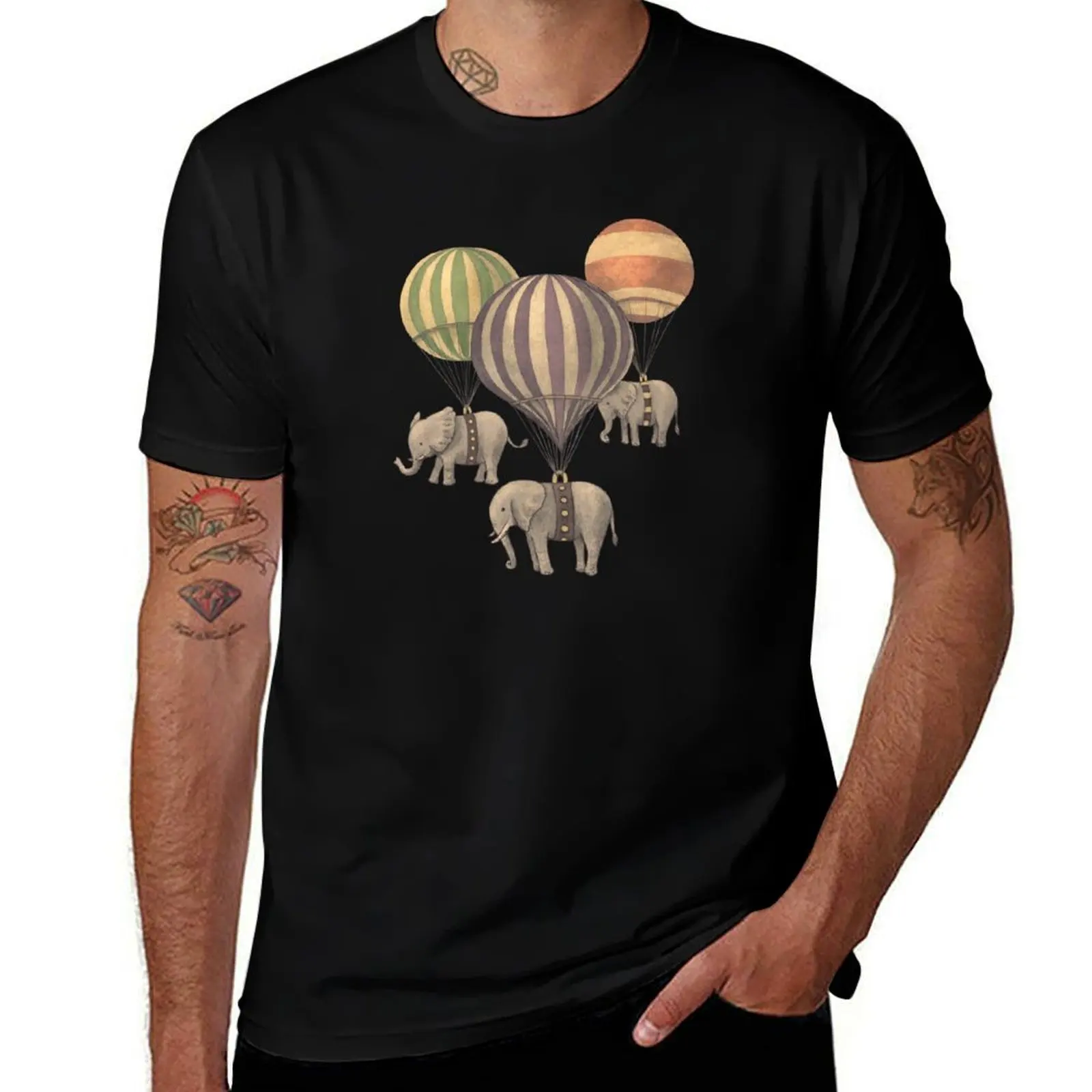 Flight of The Elephants (Option) T-Shirt Festive Simple T-Shirt