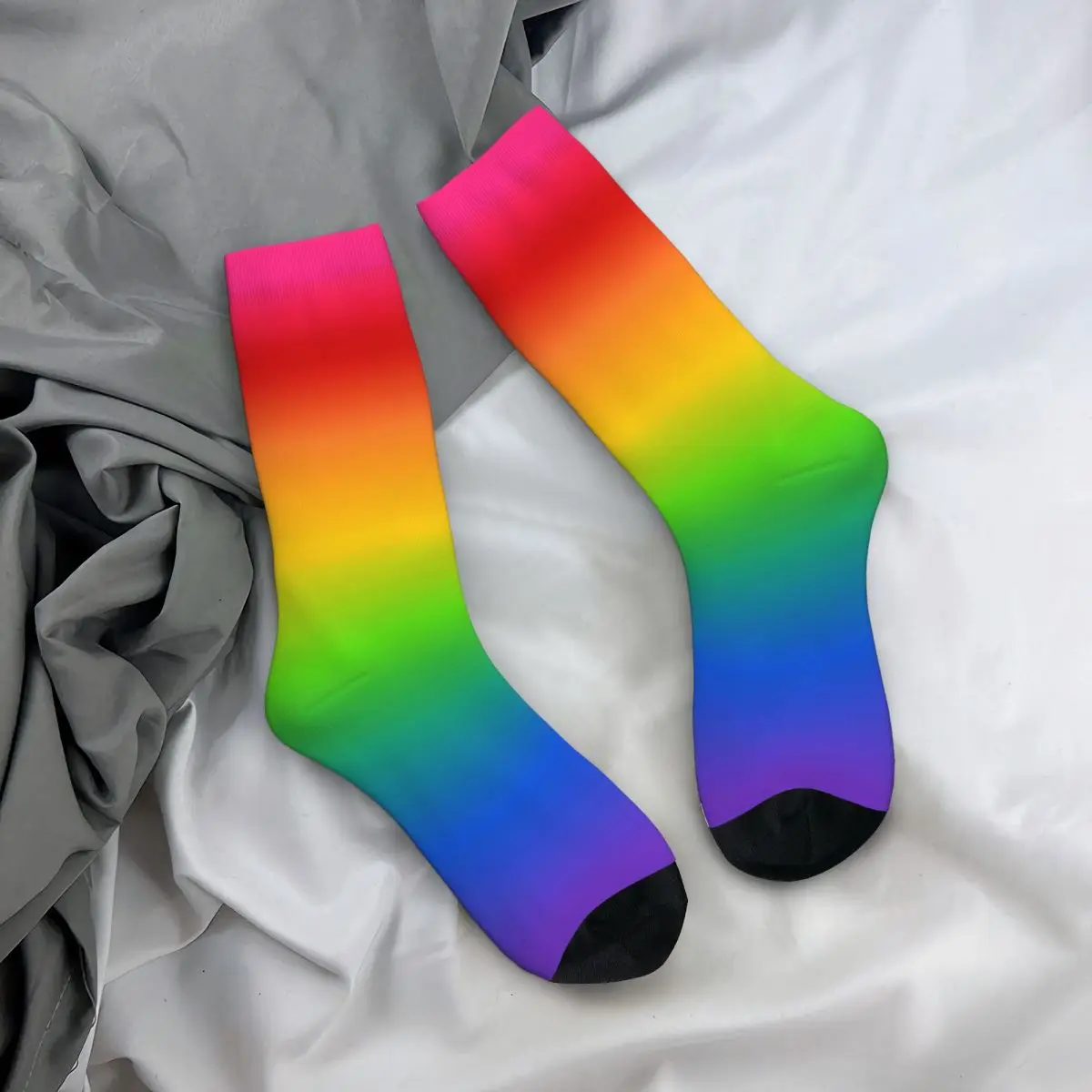 Ombre Gradient Strümpfe weibliche Regenbogens ocken bequeme trend ige Socken Frühling Klettern rutsch feste Muster Socken Geschenk