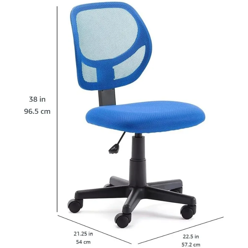 Silla de escritorio para ordenador de oficina, asiento neumático de espalda baja, malla transpirable, ajustable, 21,25 \