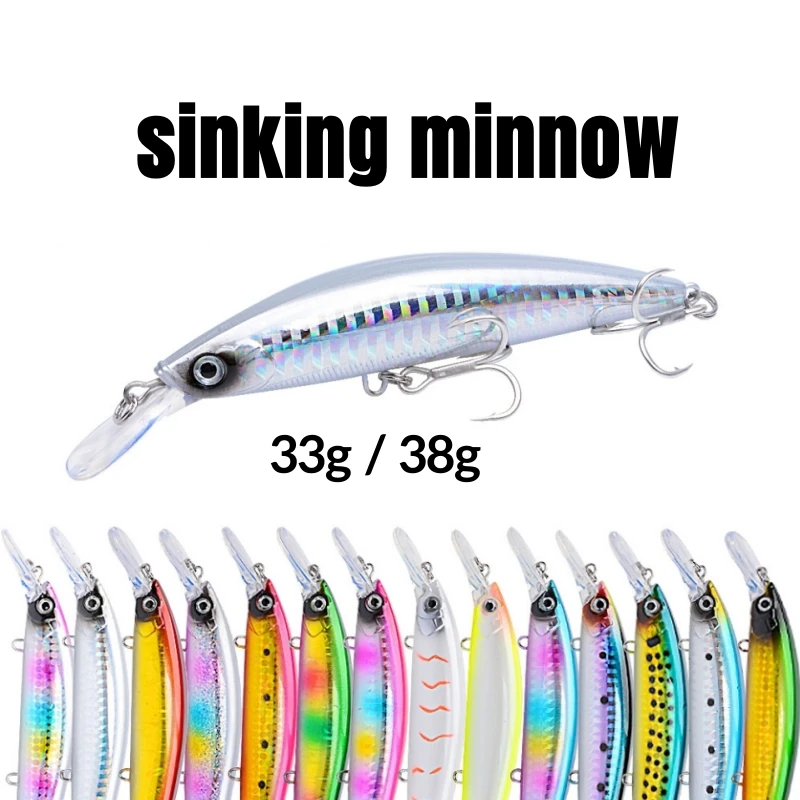 1pc 33G/10.8CM  MINNOW Fishing Lure Global New Release Sinking Lure for Long Casting Hard Bait Tackle for Fly Fishing