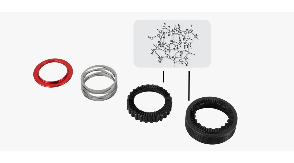ZRACE EXP Star Ratchet DLC-beschichtetes 54T 60T Upgrade-Service-Kit für DT Swiss 180 240 350 Hinterradnabe mit hoher Eingriffstiefe – Detail 5