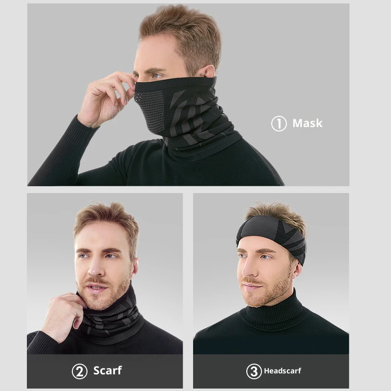 قناع وجه لركوب الدراجات، مسامي، قناع وجه دافئ ومقاوم للرياح في الهواء الطلق في الشتاء، وشاح، حجاب، طرق ارتداء متعددة
