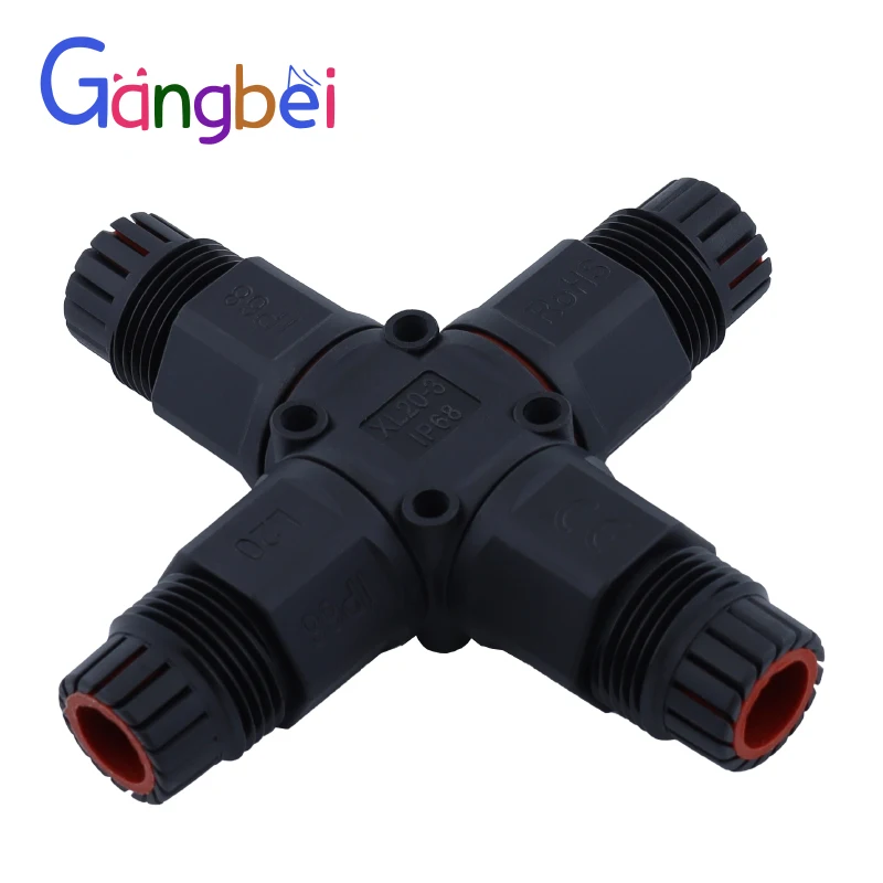 IP68 Waterproof connector 4-way LED light branching Outdoor rain proof Soak in water Adapter wire connector 2Pin 3Pin