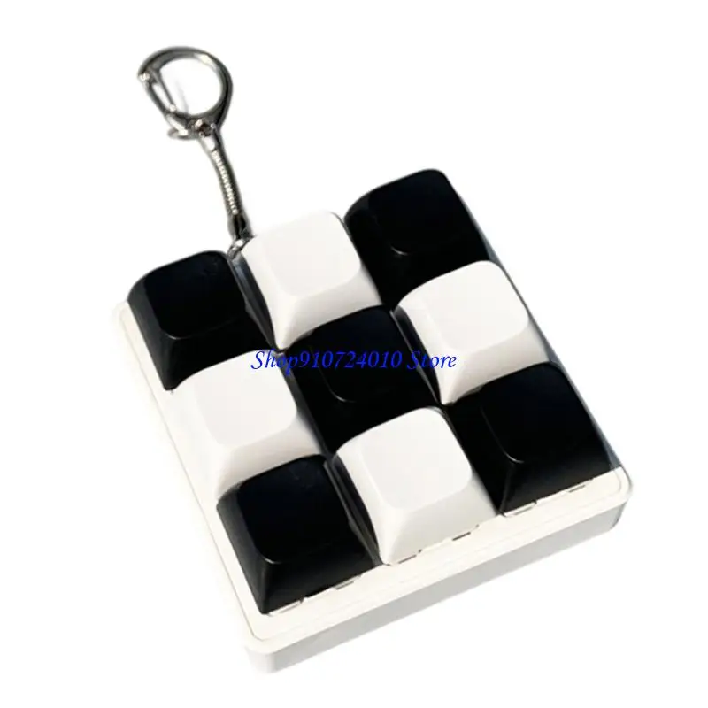 77HD Anxiety Relief Press Mechanische Spielzeugschlüsselkette Langlebige Bauch