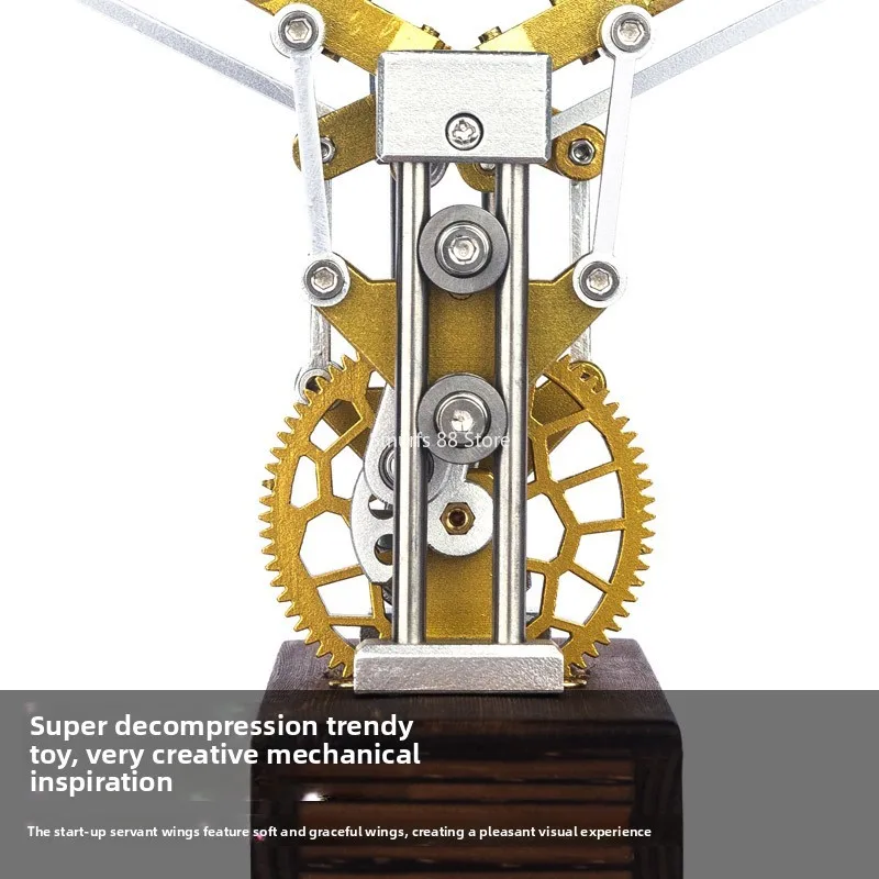 Modèle d'aile battante mécanique, ailes d'ange créatives, modèle rétro, ornement de bureau créatif, jouet anti-Stress mobile