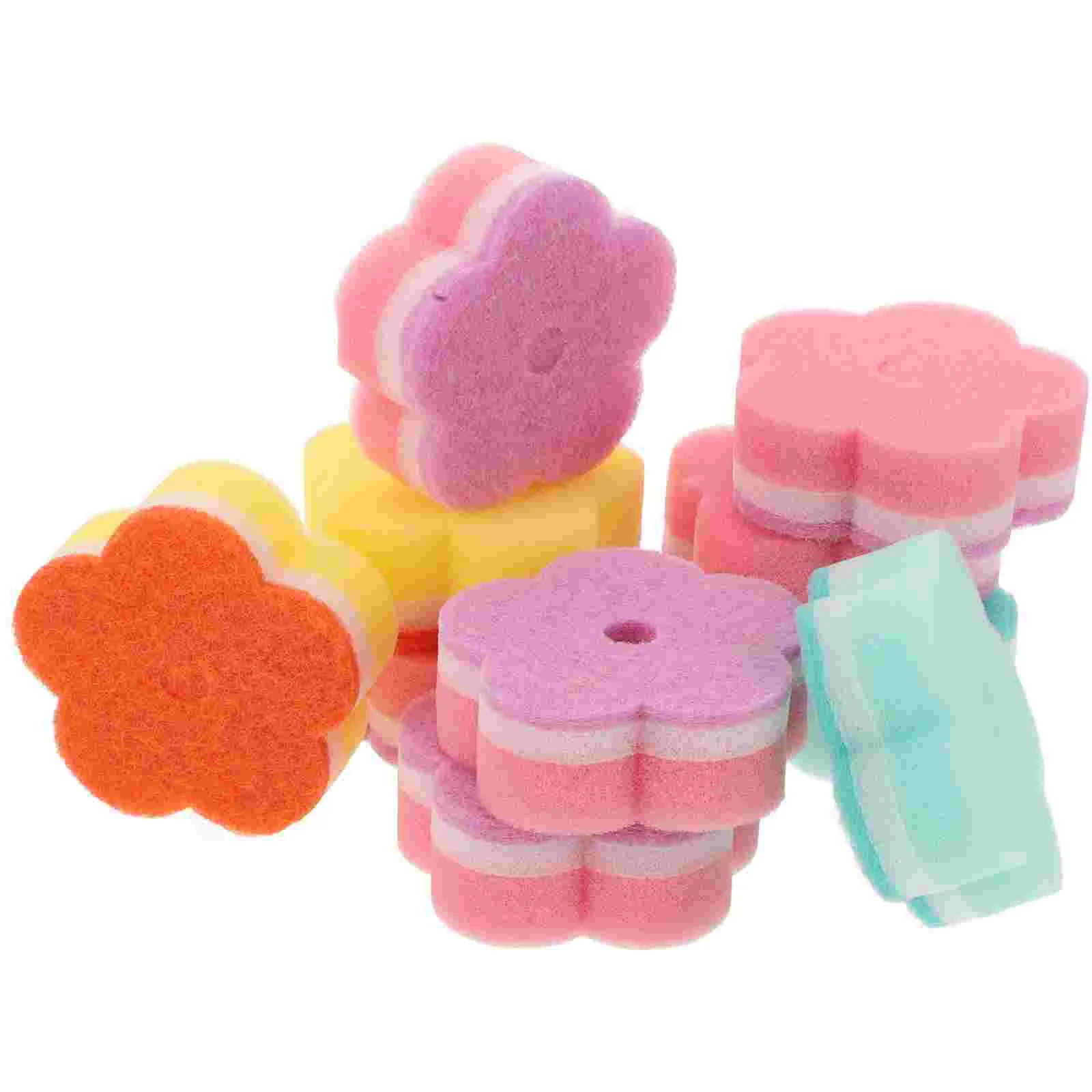 10 Pcs Sponge Scouring Pads Korean Version for Dish Washing Cleaning Cloth Scrubber