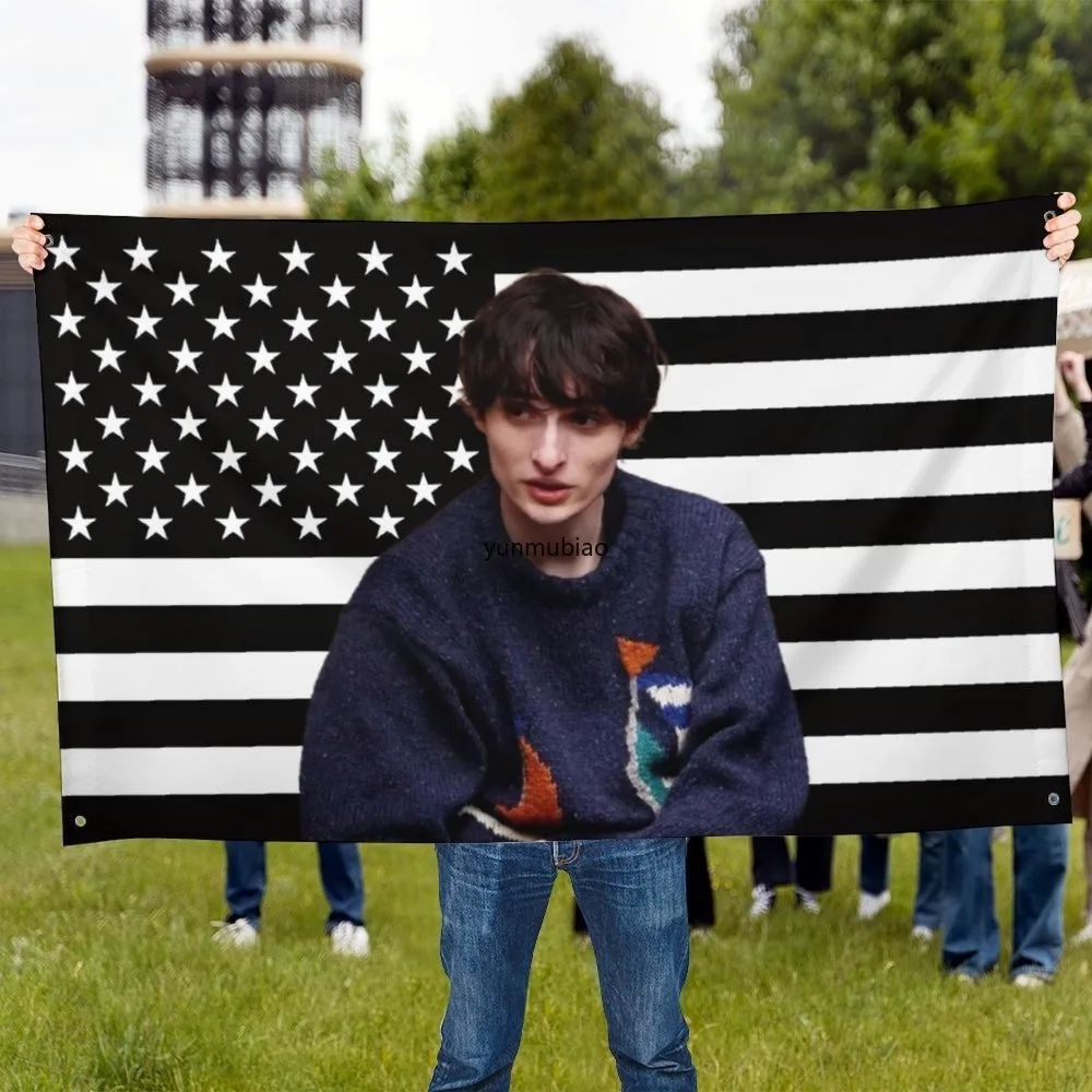 Finn Wolfhard Flaga Outdoor Decor Tapestry Funny Flags for Bedrooms Custom Flag on the Wall Advertising Decoration Garage Hang