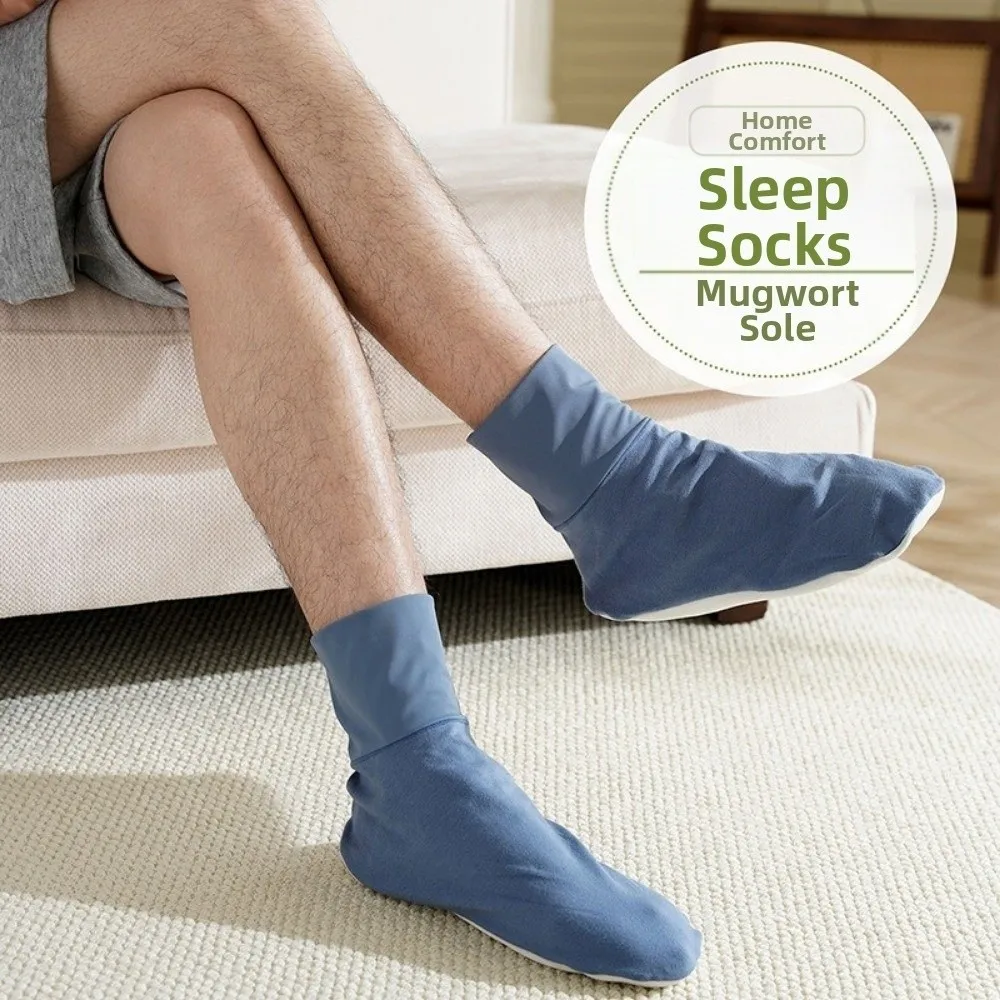 Loose Air Conditioning Sleep Socks Mugwort Bottom Anti Cold Men Floor Socks Combating Cold and Damp Moisture Proof