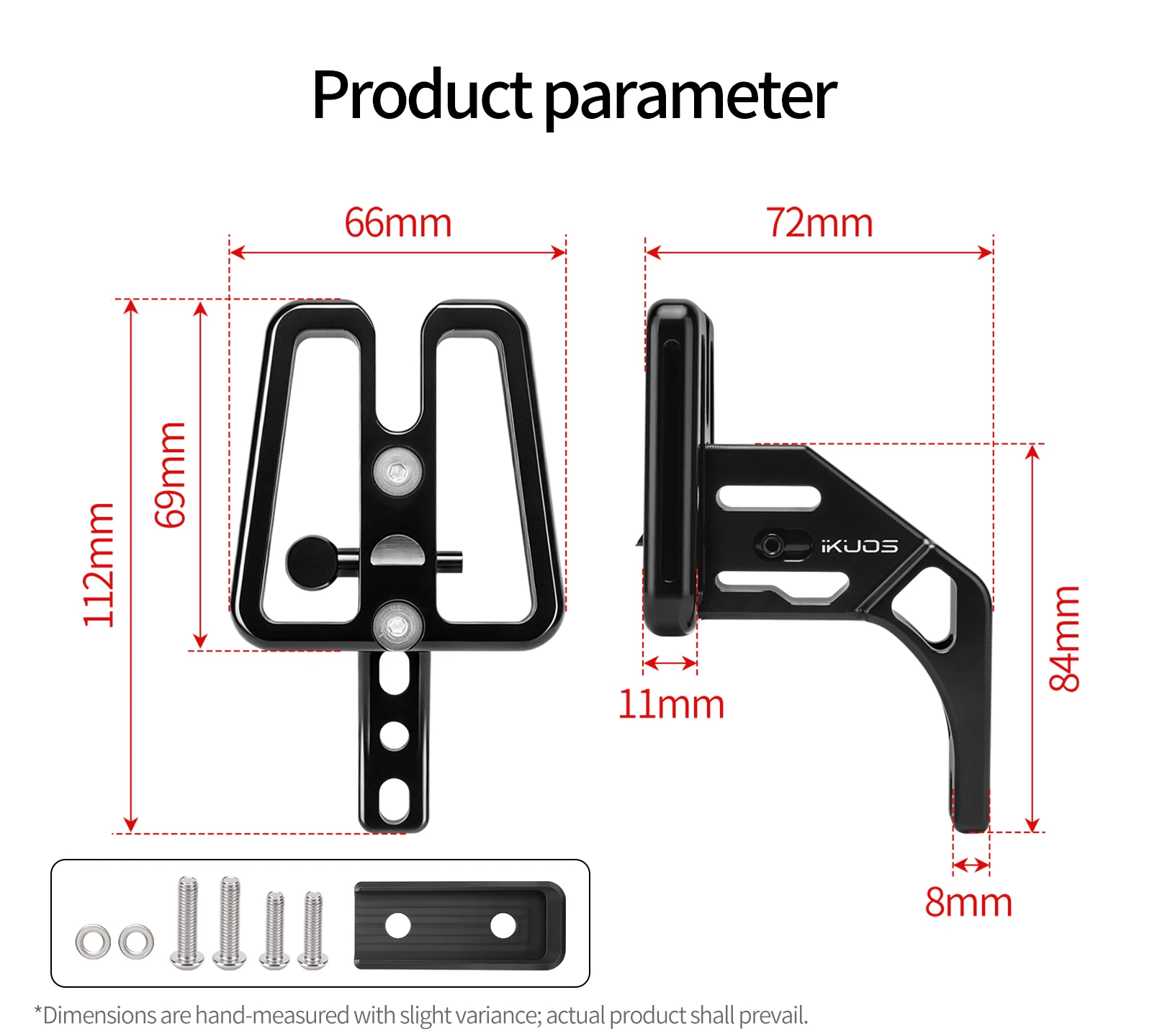 iKUOS Erhöhungsbasis für den vorderen Fahrradträger aus CNC-Aluminiumlegierung für Brompton/Dahon/JAVA neo Erhöhungsbasis für den vorderen Fahrradträger – Detail 2