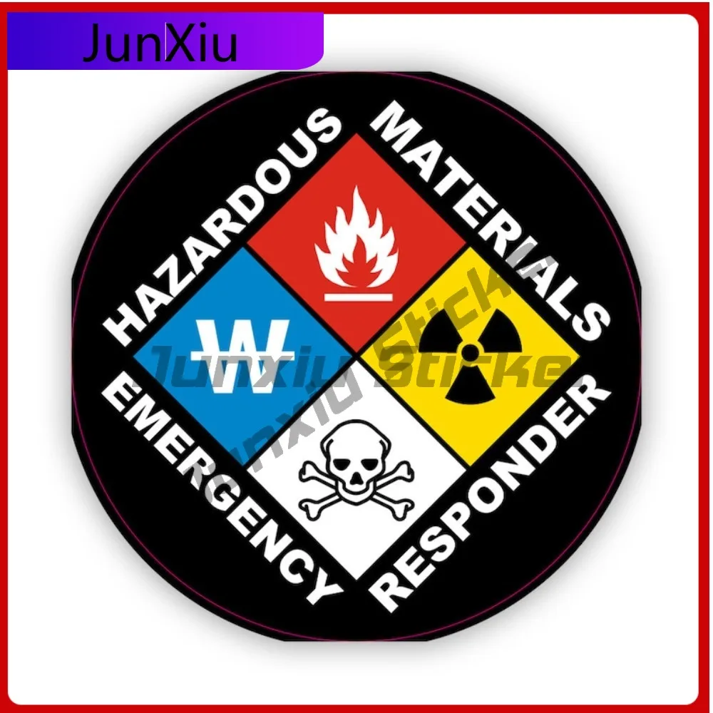 

Awesome Cartoon Haz Mat Hazardous Materials Emergency Responder Sticker Decal American Made Uv Protected Tech Technicians Car
