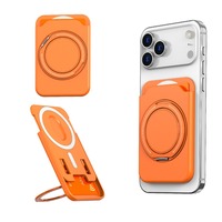 360 Rotating Ring Stand For Magsafe Magnetic Card Holder Wallet Case For iPhone 17 Pro Max 16 15 For Samsung S25 S26 Ultra