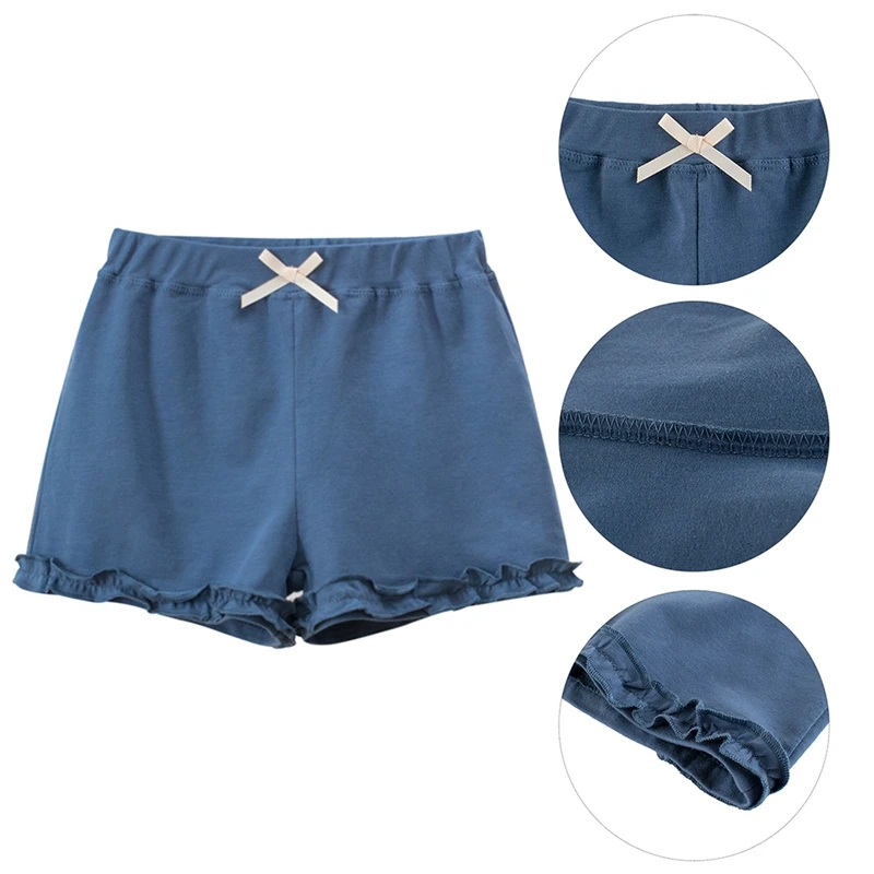 Summer Children Shorts Girl Soft Elastic Waist Casual Shorts Kids Fashion Breathable Dance Sport Short Homewear Pajama Pant 2-8Y