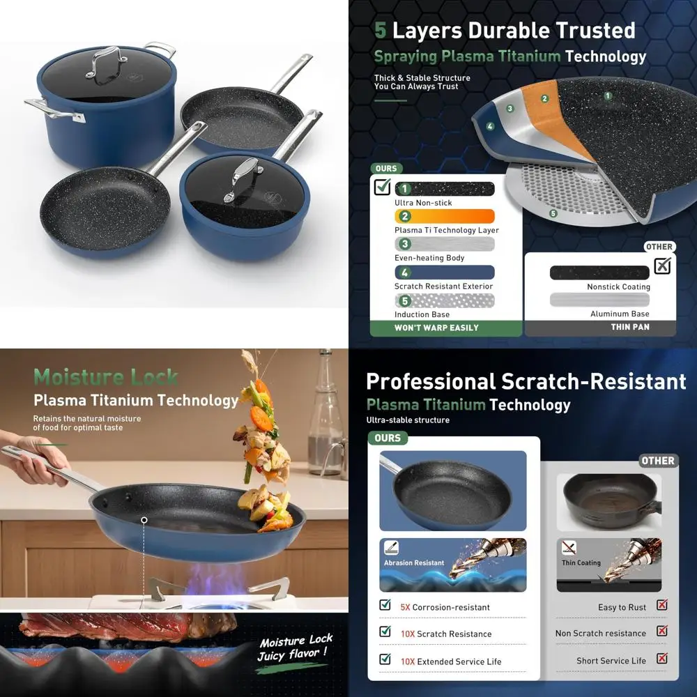

18-Piece Nonstick Pots and Pans Set for Legendary Kitchen Cooking