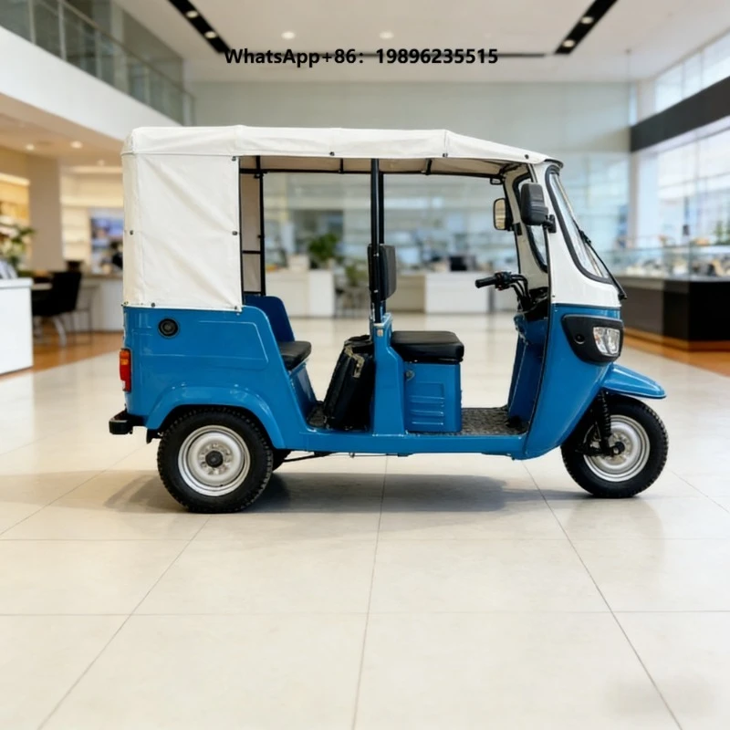 Double-Row Electric  Passenger Vehicle 1000W 60V Power 50-70km/h Speed 5 Passengers Open Body Passenger Tricycle
