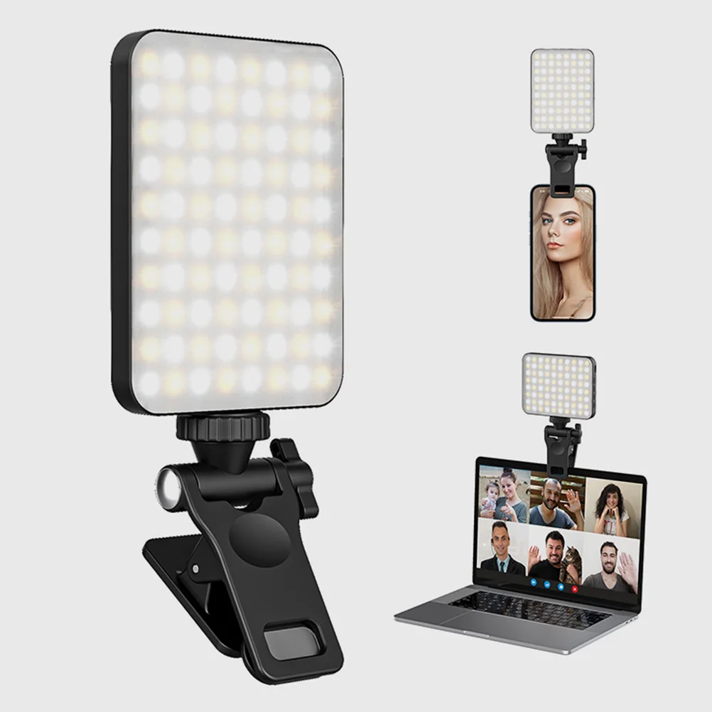 

LED Selfie Light Adjustable Live Broadcast Video Conference Fill Lamp Clip On For Mobile Phone Make Up Fill Light Laptop Tablet