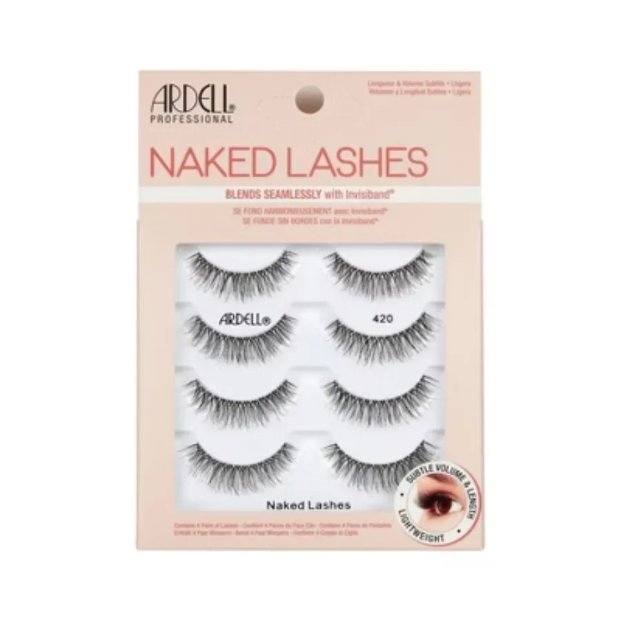 

Fashion Natural False Eyelashes - Black - 4pr - Lightly cross-cut with the shortest length for the most natural look.