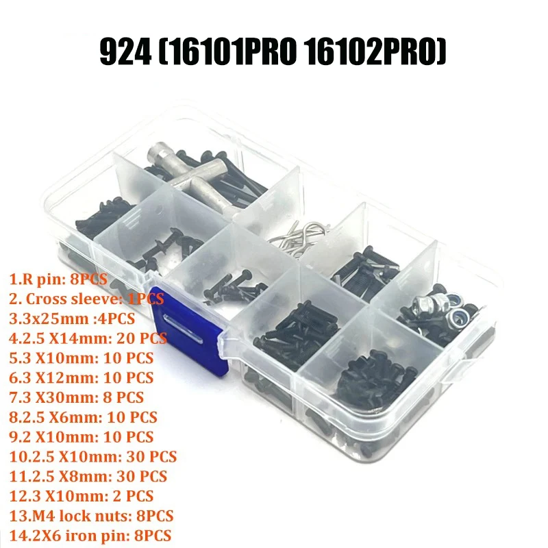 SCY 16101 PRO 16102 PRO RC Automotive Teile Drehwelle Getriebelager Zugstange Lenkbecher Schwinge Motor Reifenschrauben – Detail 38
