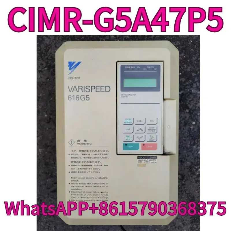 

Used frequency converter 380V 7.5kw CIMR-G5A47P5 tested OK and shipped quickly