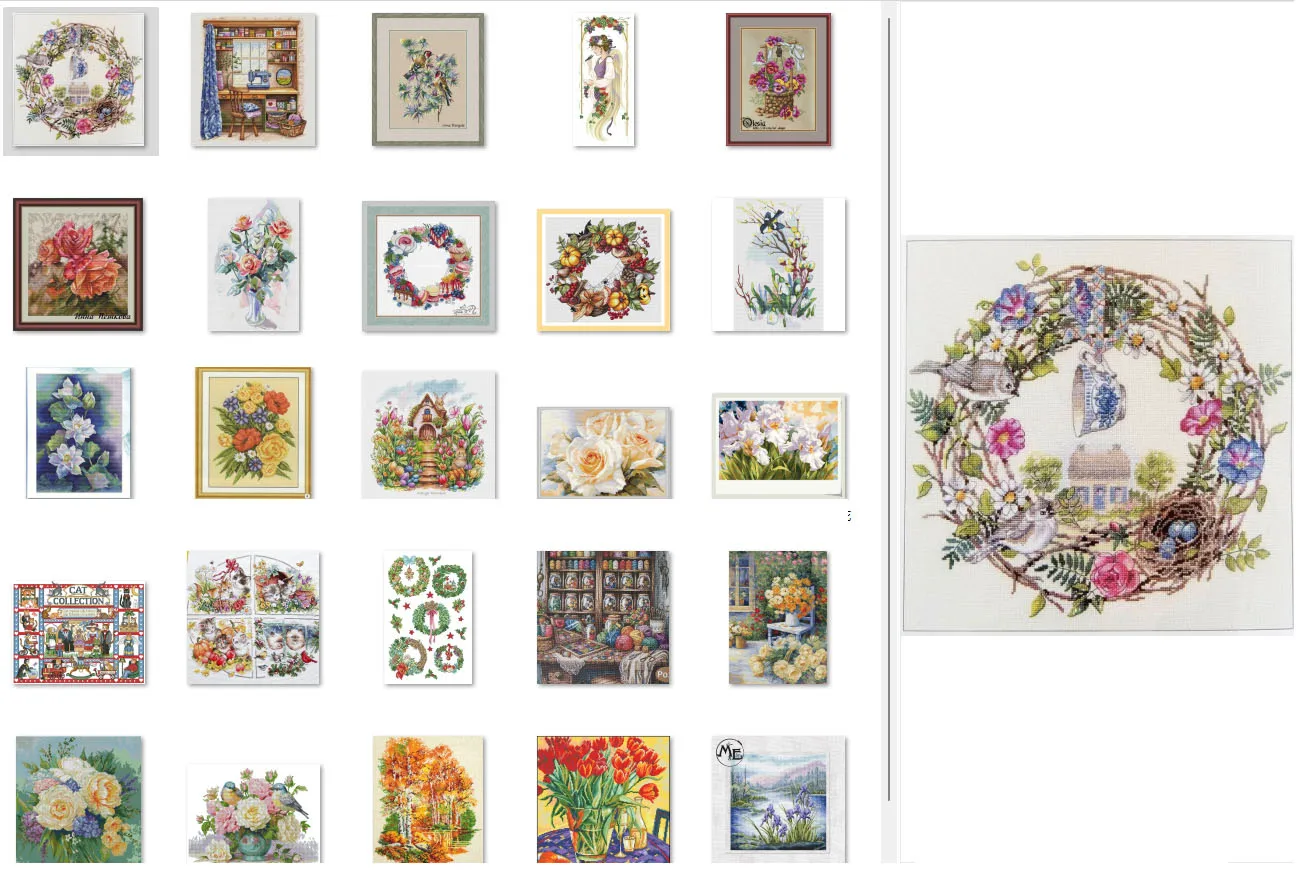 

White Birch Forest in Autumn 42-51- Cross Stitch Kits Embroidery Needlework Sets DIY Cross-stitch Canvas Sewing Crafts