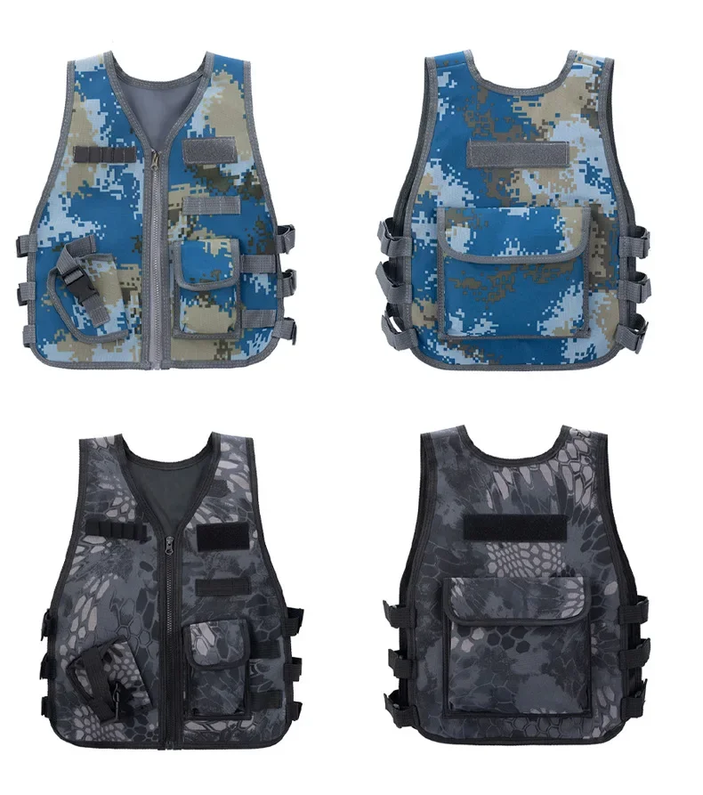 Tactical Military Kids Vest chasse paintball Equipement Airsoft gun combat corps armure extérieure Soft attack CS Vest image 5
