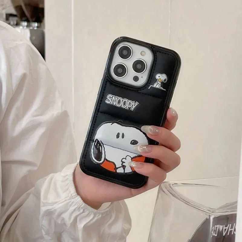 Милый мультяшный чехол для телефона Snoopy для iPhone 16ProMax 15 ProMax 16 15 14 13 12 Pro Max, чехол для телефона