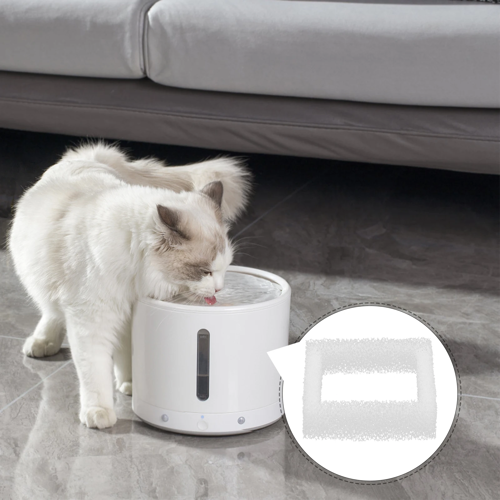 

8pcs Pet Water Fountain Filter Cotton Replacement Filters for Cat Fountain Efficient Filtration Durable Pet Supplies