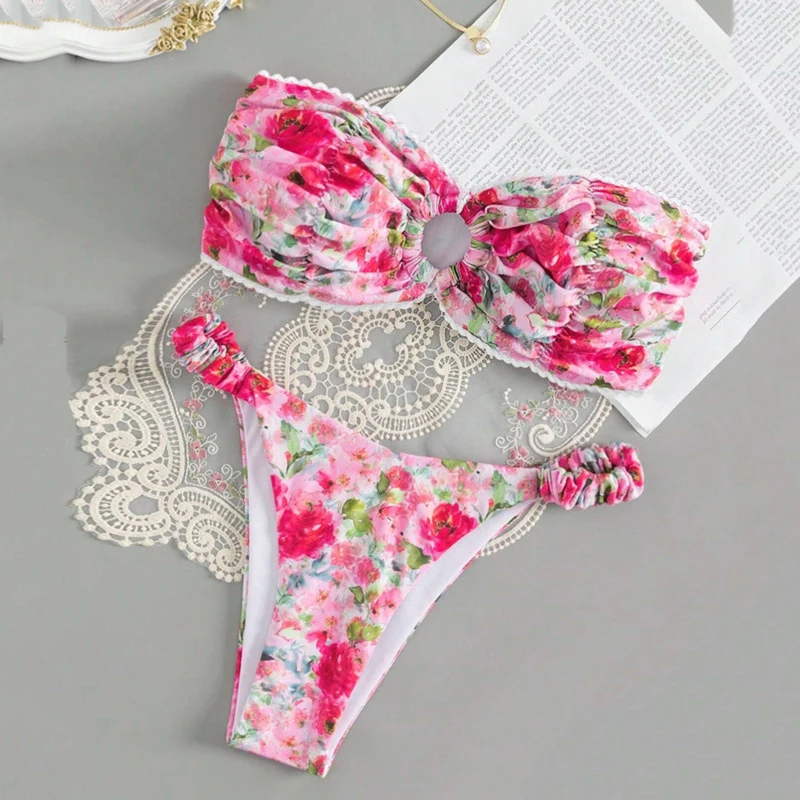 

Floral Sexy Bikinis Swimsuit Women Swimwear Push Up Female Beach Swim Wear Bathing Suits Brazilian Bikini Set Pool Bather 2026