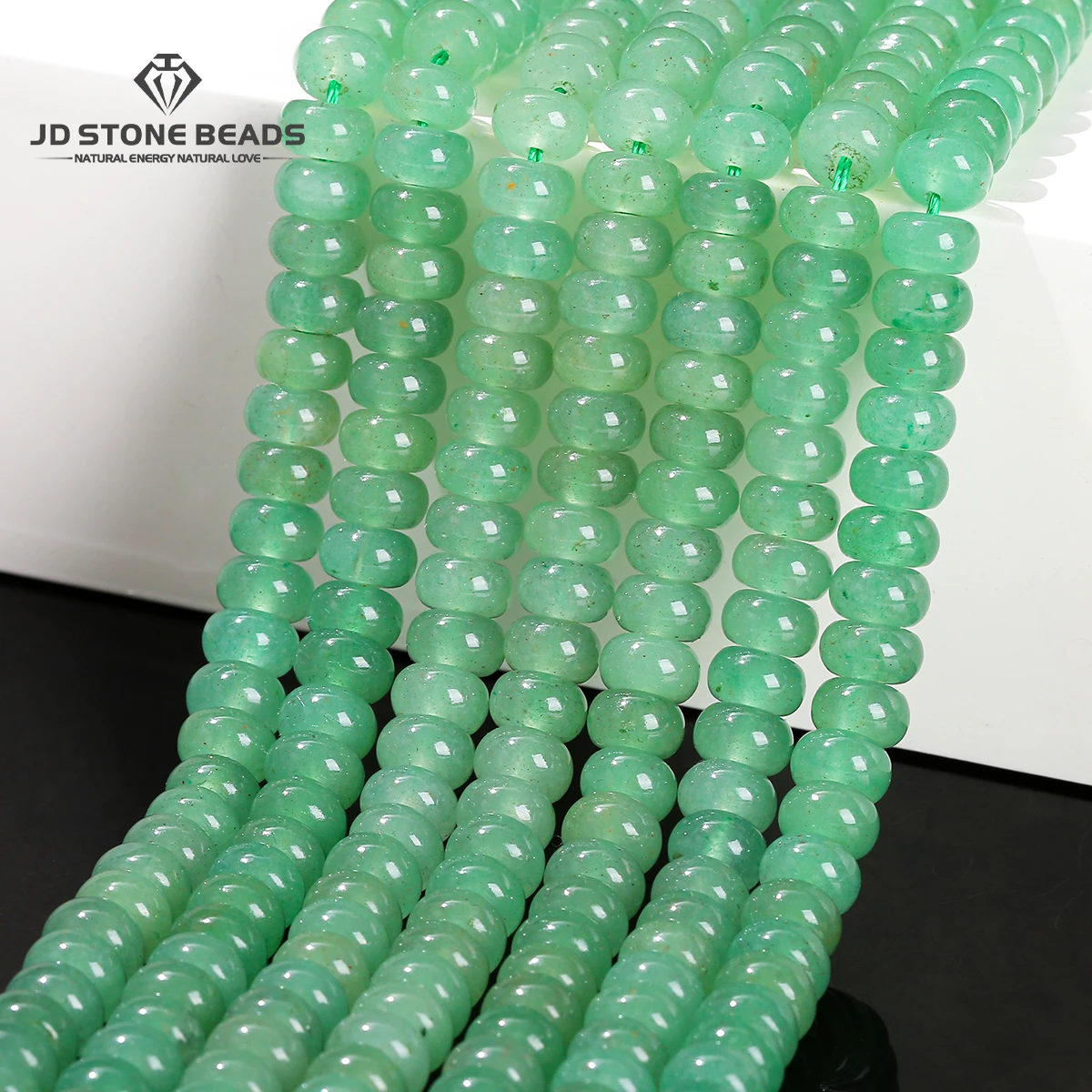 

5*8mm Natural Green Aventurine Abacus Beads Loose Rondelle Wheel Spacer Bead For Jewelry Making Diy Necklace Bracelet Accessory