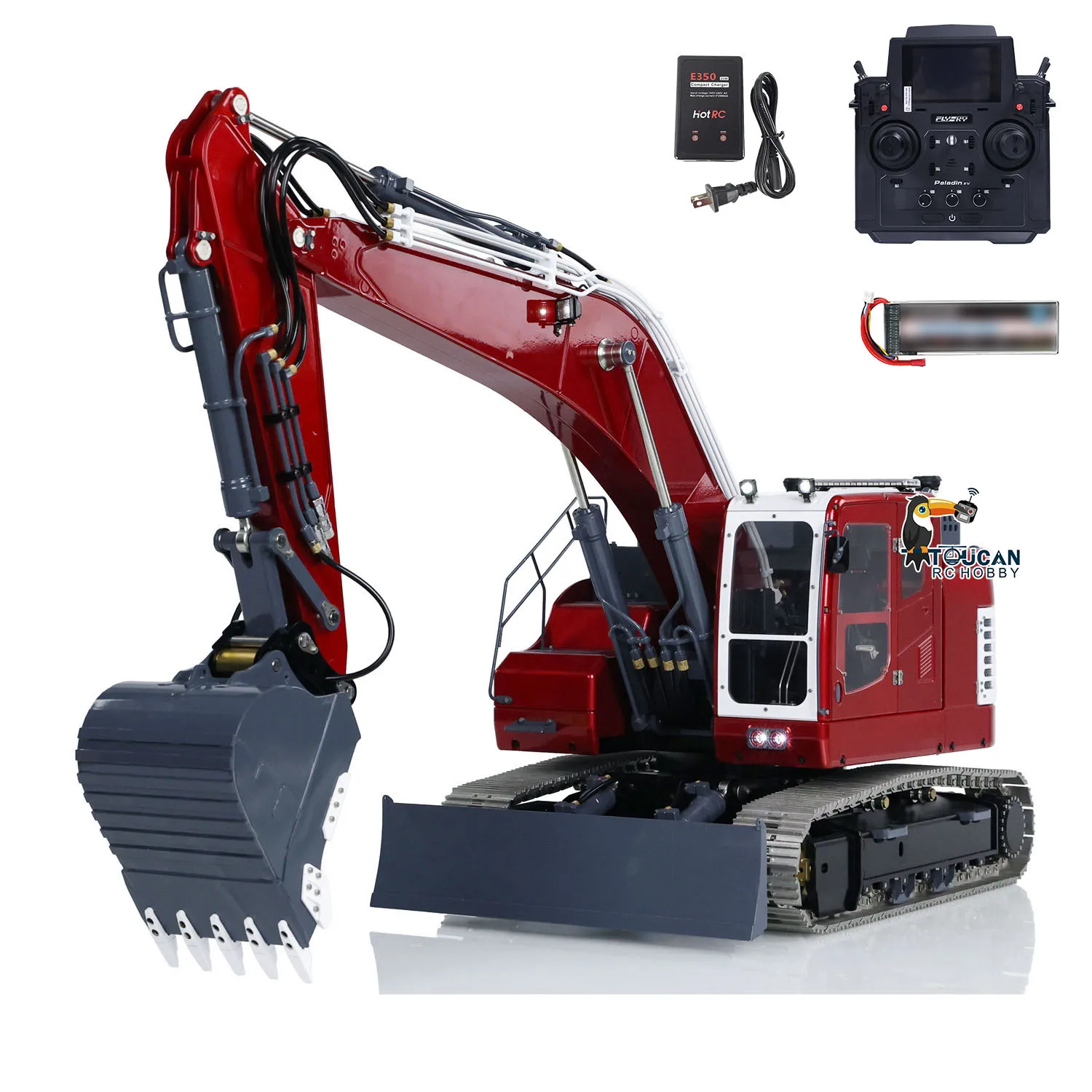 LESU 1/14 RC Hydraulic Excavator ET26L PL18EV RTR Remote Control Digger Metal Machine Model Light Sound System Smoking THZH1911