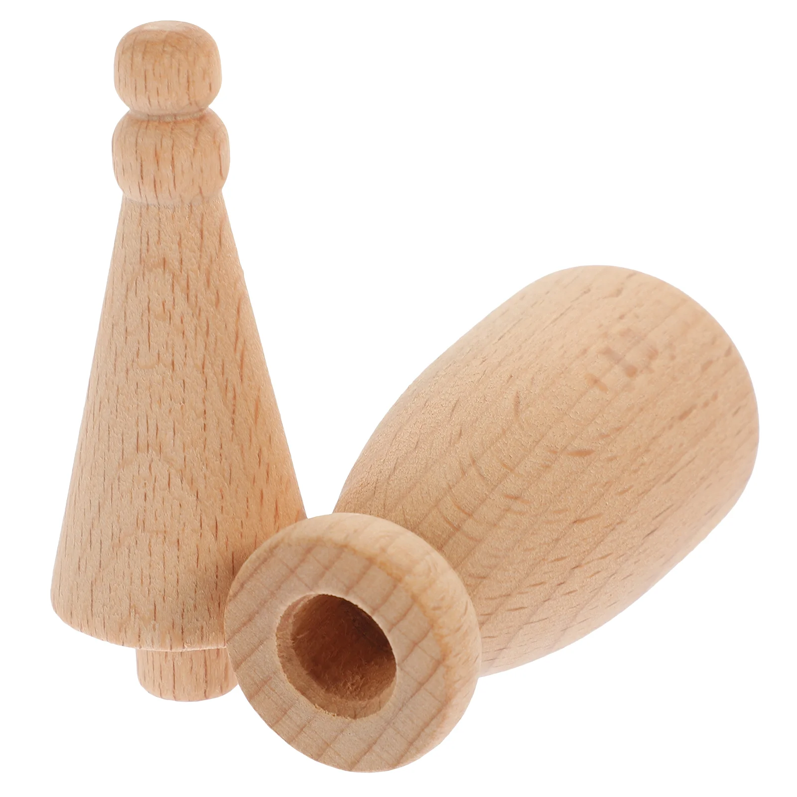 Wooden Kids Crafts Supplies People House Dolls Mushroom Peg DIY Graffiti Unfinished Child