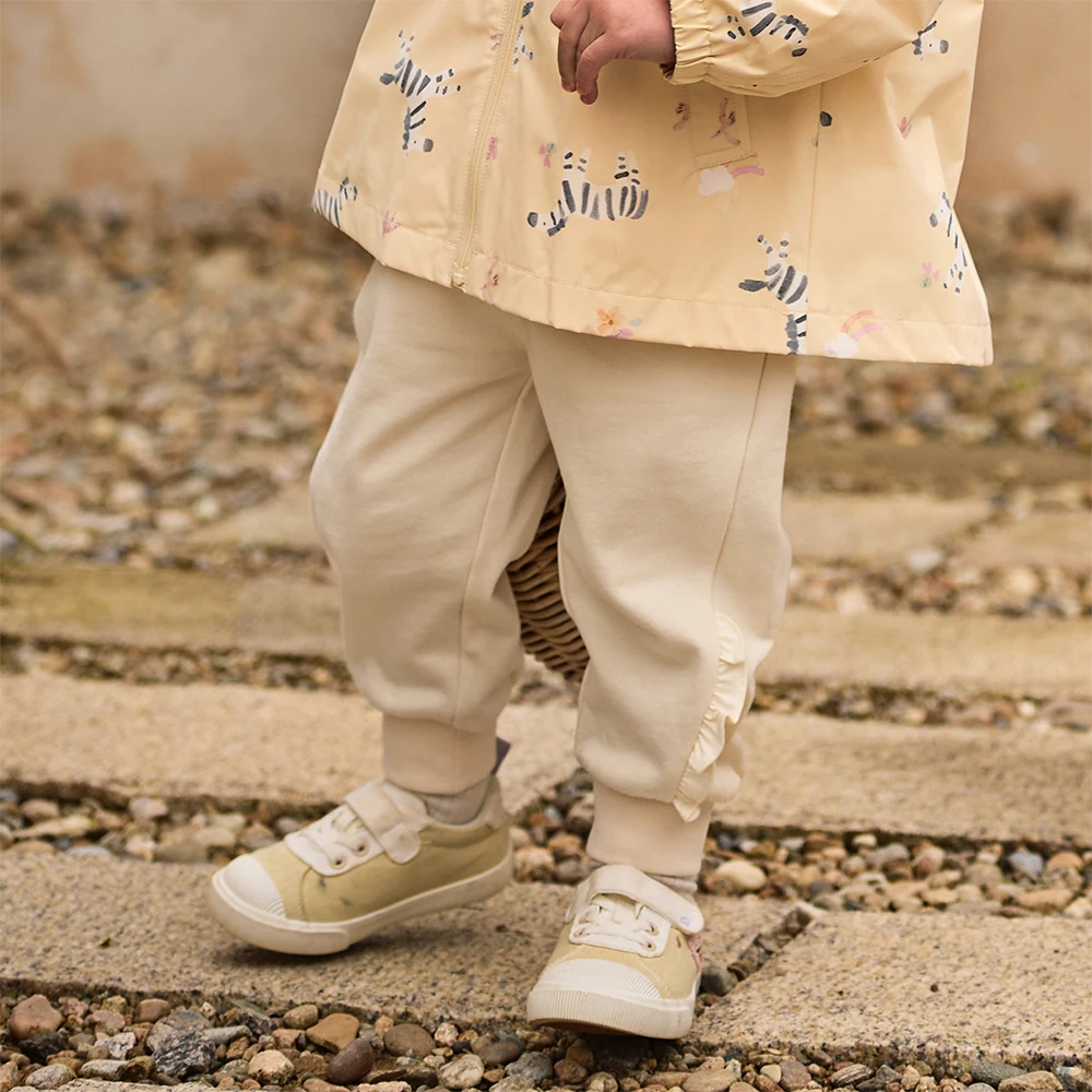 ديف بيلا الفتيات محبوك السراويل الربيع الصيف الطفل سراويل قطنية الأطفال فضفاضة بنطال مرن ملابس خارجية الاطفال الملابس DB1260324