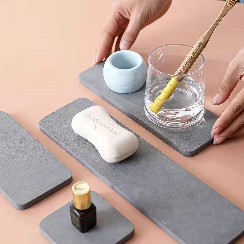 Haushalt Kieselgur Saugfähigen Tabelle Coaster Quick-Dry Tasse Matte Seife Pad Küche MildewProof Rack Bad Make-Up Halter
