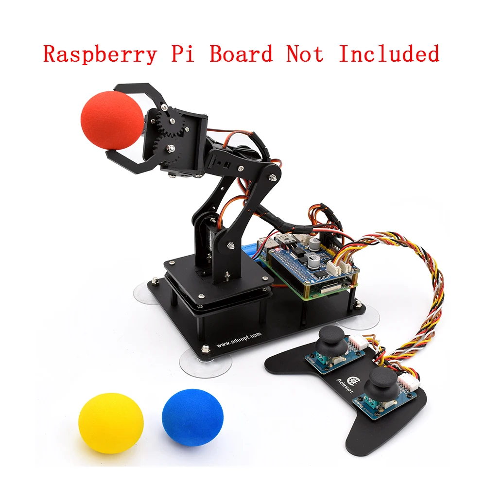 Adeept 5DOF Robotic Arm Kit for Raspberry Pi 4 B 3 B+ B A+, Programmable DIY Coding STEM Education 5 Axis Robotic Arm