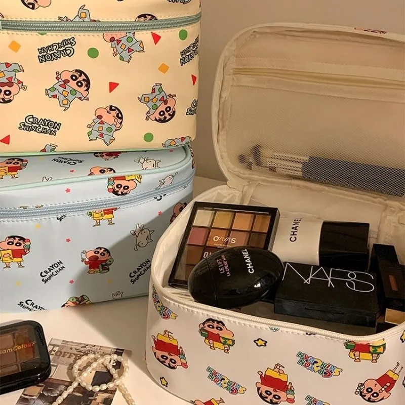 

Crayon Shin-chan Makeup Bag Cute Cartoon Portable Skincare Products Travel Bag Fashion Large Capacity Storage Toiletry Bag